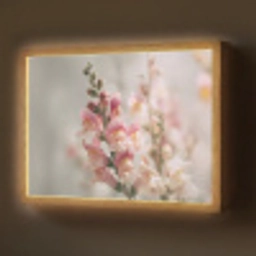 Bloem - Leeuwenbek - Roze - Stengel Light Box met batterij (Wandlamp) middel -z3d_website
