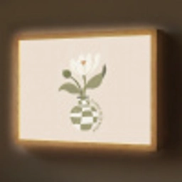 Bloem - Wit - Vaas - Quote Light Box met batterij (Wandlamp) middel -z3d_website