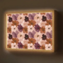 Bloemen - Abstract - Aardetinten Light Box met batterij (Wandlamp) middel 907 -z3d_website