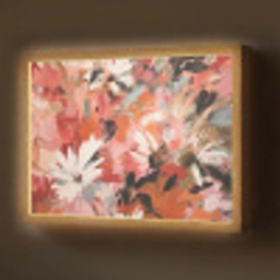 Bloemen - Kunst - Abstract - Verf Light Box met batterij (Wandlamp) middel -z3d_website