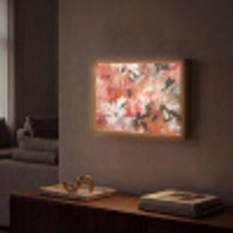Bloemen - Kunst - Abstract - Verf Light Box met batterij (Wandlamp) middel -sfeer1