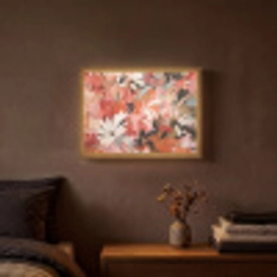 Bloemen - Kunst - Abstract - Verf Light Box met batterij (Wandlamp) middel -sfeer4