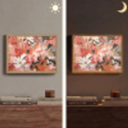 Bloemen - Kunst - Abstract - Verf Light Box met batterij (Wandlamp) middel -sfeer3