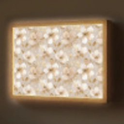 Bloemen - artistiek - Goud Light Box met batterij (Wandlamp) middel 907 -z3d_website
