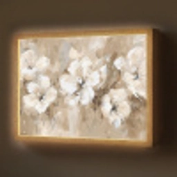 Bloemen - Beige - Abstract - Modern Light Box met batterij (Wandlamp) middel -z3d_website