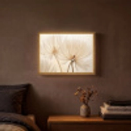 Bloemen - Beige - Natuur Light Box met batterij (Wandlamp) middel -sfeer4