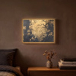 Bloemen - Takken - Goud - Sierlijk Light Box met batterij (Wandlamp) middel -sfeer4