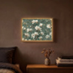 Bloemen - Takken - Wit - Klassiek Light Box met batterij (Wandlamp) middel -sfeer4