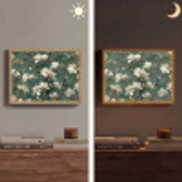 Bloemen - Takken - Wit - Klassiek Light Box met batterij (Wandlamp) middel -sfeer3