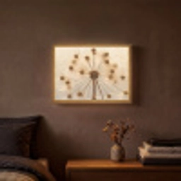 Bloemen - Bruin - Planten - Botanisch Light Box met batterij (Wandlamp) middel -sfeer4