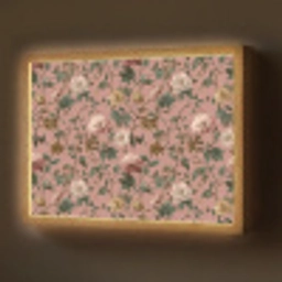 Bloemen - Klassiek - Roze Light Box met batterij (Wandlamp) middel 907 -z3d_website