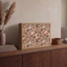 Bloemen - Klassiek - Roze Light Box met batterij (Wandlamp) middel 907 -sfeer2