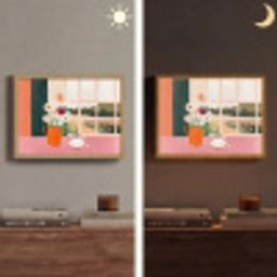 Bloemen - Koffie - Raam Light Box met batterij (Wandlamp) middel -sfeer3