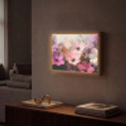 Bloemen - Kleurrijk - Bloei Light Box met batterij (Wandlamp) middel -sfeer1