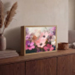 Bloemen - Kleurrijk - Bloei Light Box met batterij (Wandlamp) middel -sfeer2