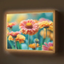 Bloemen - Kleurrijk - Natuur - Gerbera Light Box met batterij (Wandlamp) middel -z3d_website