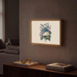 Bloemen - Gedetailleerd - Rust - Realistisch Light Box met batterij (Wandlamp) middel -sfeer1