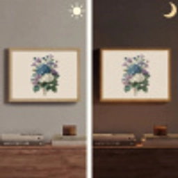 Bloemen - Gedetailleerd - Rust - Realistisch Light Box met batterij (Wandlamp) middel -sfeer3