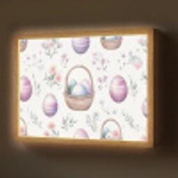 Bloemen - Paaseieren - Patroon Light Box met batterij (Wandlamp) middel -z3d_website