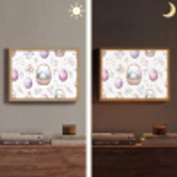 Bloemen - Paaseieren - Patroon Light Box met batterij (Wandlamp) middel -sfeer3