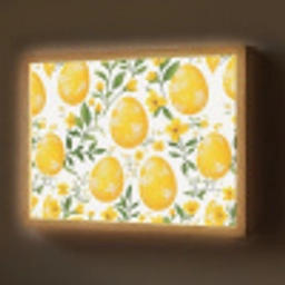 Bloemen - Paaseieren - Geel Light Box met batterij (Wandlamp) middel -z3d_website