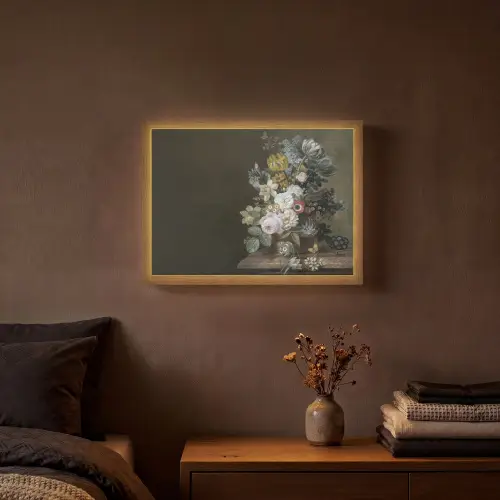 Bloemen - Eelke Jelles Eelkema - Oude meesters Light Box met batterij (Wandlamp) middel -sfeer4