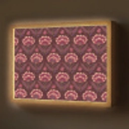 Bloemen - Waaier - Paars Light Box met batterij (Wandlamp) middel 907 -z3d_website