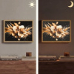 Bloemen - Goud - Graffiti - Zwart - Abstract Light Box met batterij (Wandlamp) middel -sfeer3