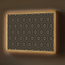 Bloemen - Goud - Hexagon Light Box met batterij (Wandlamp) middel 907 -z3d_website