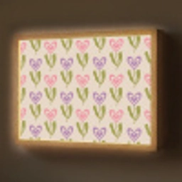Bloemen - Hartjes - Patroon Light Box met batterij (Wandlamp) middel 907 -z3d_website