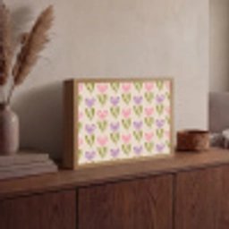 Bloemen - Hartjes - Patroon Light Box met batterij (Wandlamp) middel 907 -sfeer2
