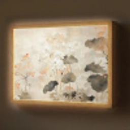 Bloemen - Japandi - Wabi sabi Light Box met batterij (Wandlamp) middel -z3d_website
