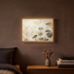 Bloemen - Japandi - Wabi sabi Light Box met batterij (Wandlamp) middel -sfeer4