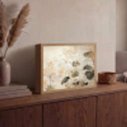 Bloemen - Japandi - Wabi sabi Light Box met batterij (Wandlamp) middel -sfeer2