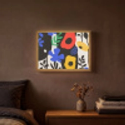 Bloemen - Bladeren - Abstract - Zwart Light Box met batterij (Wandlamp) middel -sfeer4