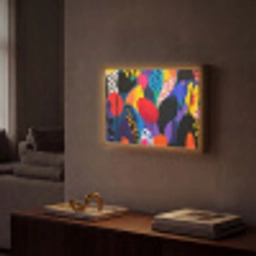 Bloemen - Bladeren - Abstract - Rood Light Box met batterij (Wandlamp) middel -sfeer1