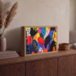 Bloemen - Bladeren - Abstract - Rood Light Box met batterij (Wandlamp) middel -sfeer2