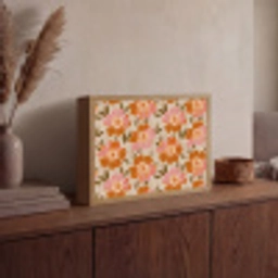 Bloemen - Motief - Retro Light Box met batterij (Wandlamp) middel 907 -sfeer2