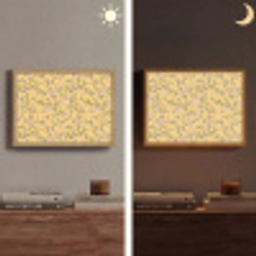Bloemen - Motief - Geel Light Box met batterij (Wandlamp) middel 907 -sfeer3