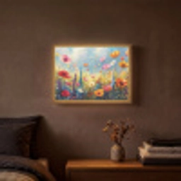 Bloemen - Natuur - Botanisch - Kunst Light Box met batterij (Wandlamp) middel -sfeer4
