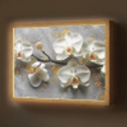 Bloemen - Orchidee - Abstract - Modern Light Box met batterij (Wandlamp) middel -z3d_website