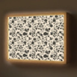 Bloemen - Dessin - Zwart Light Box met batterij (Wandlamp) middel 907 -z3d_website