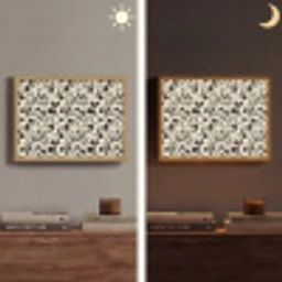 Bloemen - Dessin - Zwart Light Box met batterij (Wandlamp) middel 907 -sfeer3