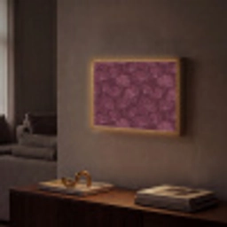Bloemen - Patroon - Bordeauxrood Light Box met batterij (Wandlamp) middel 907 -sfeer1