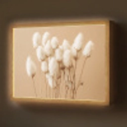 Bloemen - Planten - Bruin - Pastel Light Box met batterij (Wandlamp) middel -z3d_website