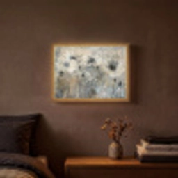 Bloemen - Planten - Grijs - Abstract Light Box met batterij (Wandlamp) middel -sfeer4