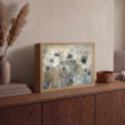 Bloemen - Planten - Grijs - Abstract Light Box met batterij (Wandlamp) middel -sfeer2