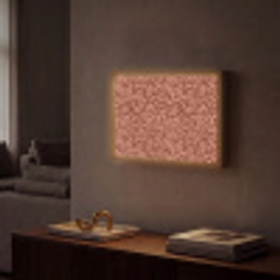 Bloemen - Print - Roze Light Box met batterij (Wandlamp) middel 907 -sfeer1