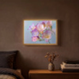 Bloemen - Paars - Overloop - Meeldraden Light Box met batterij (Wandlamp) middel -sfeer4
