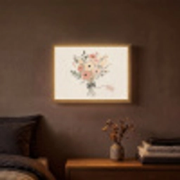 Bloemen - Quote - Beige - Lint Light Box met batterij (Wandlamp) middel -sfeer4